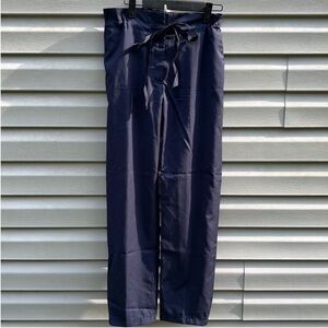 Adam Lippes | 100% Wool Navy tie waist paper bag pants size extra Small